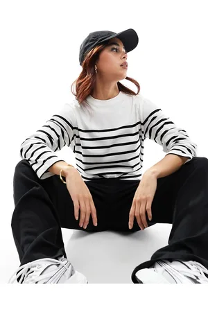 Stradivarius Long sleeve top in stripe
