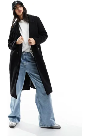 Monki Classic double breasted coat in