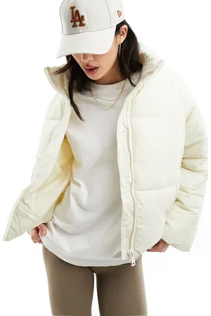 Monki Boxy padded jacket in off