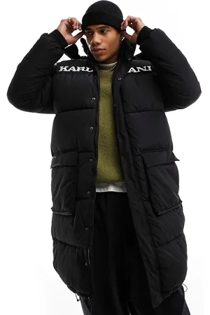 Karl Kani Retro hooded longline puffer jacket in