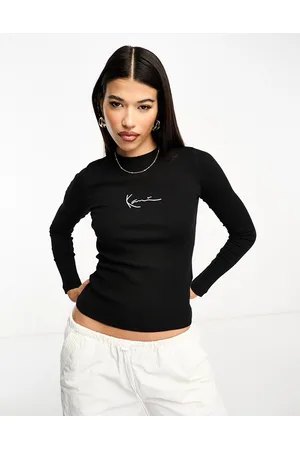 Karl Kani Small signature long sleeve ribbed t-shirt in