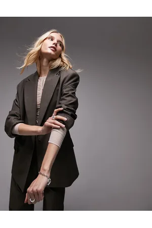Topshop Co-ord oversized tonic single breasted blazer in