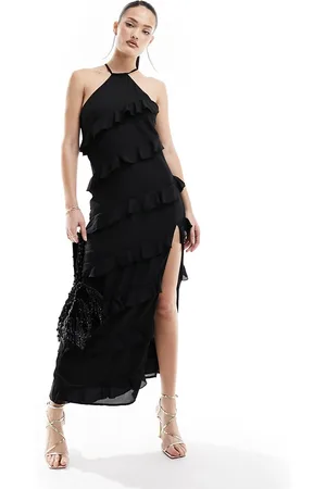 Pretty Lavish Katy ruffle midaxi dress in
