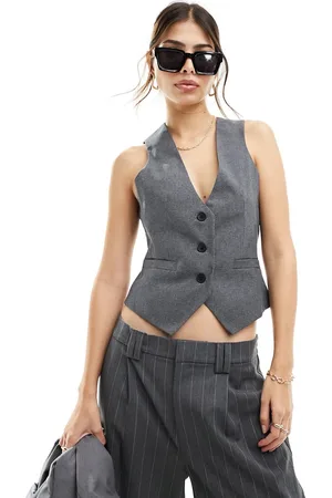ASOS Tailored waistcoat in charcoal