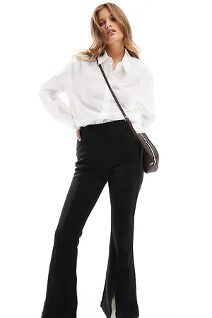 ONLY High waisted slit front legging trousers in