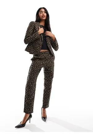 French Connection Tailored jacquard trouser in animal co-ord