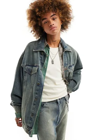 ASOS Super oversized denim jacket in dark wash