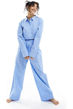 Luna Oversized pyjama bottoms co ord in stripe
