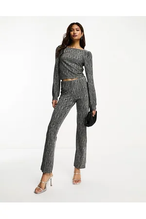 JDY Trouser co-ord in and silver glitter
