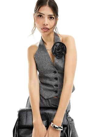 MANGO Corsage detail waistcoat in