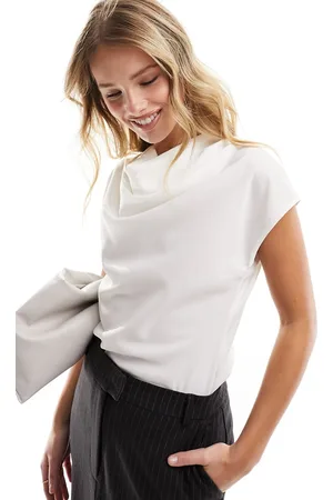 ASOS Sleeveless cowl blouse in ivory