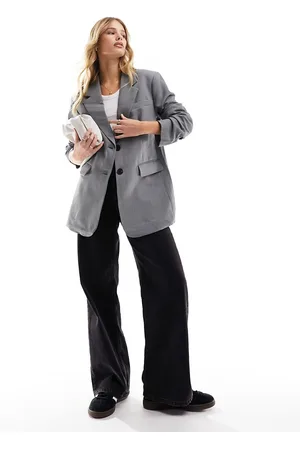 Y.A.S Ruched sleeve stand alone blazer in