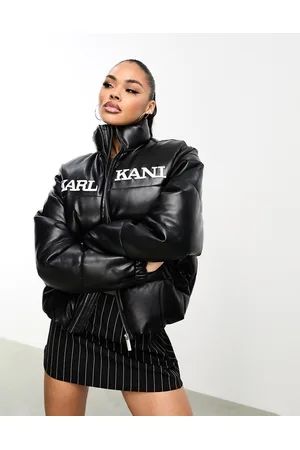 Karl Kani Retro puffer jacket in faux leather