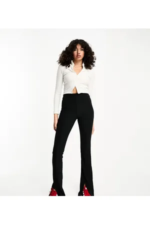 ONLY High waisted slit front legging trousers in