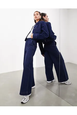 ASOS Denim wide leg jean in indigo