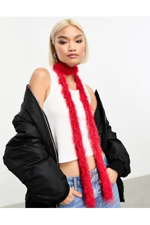 Weekday Faux fur skinny scarf in