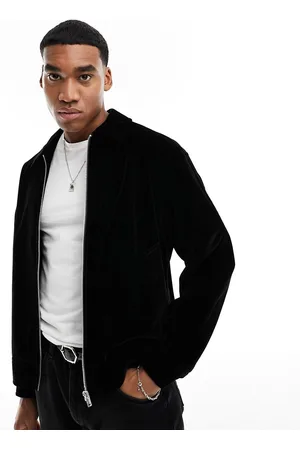 River Island Velvet bomber jacket in