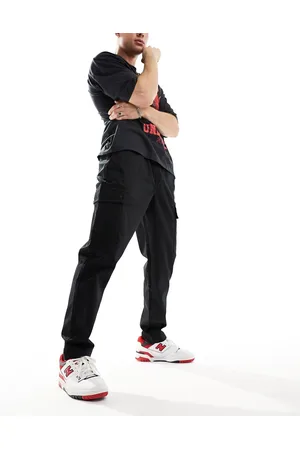 JACK & JONES Wide leg tapered drawstring cargo trouser in