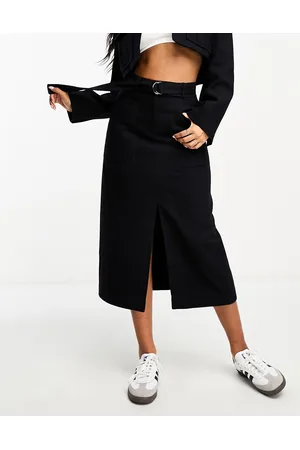 ASOS Co-ord utility midi skirt with wool in