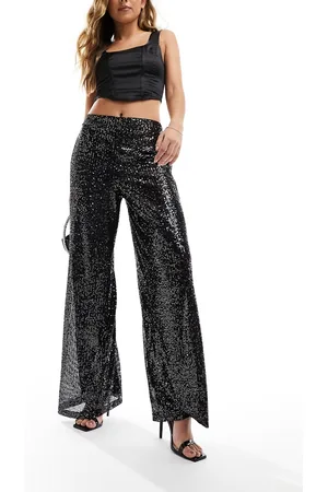 New Look Wide leg sequin trousers in