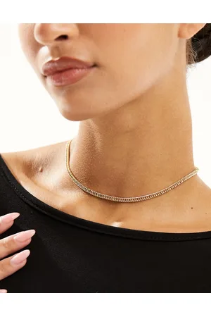 ASOS Short necklace with fine curb chain design in tone