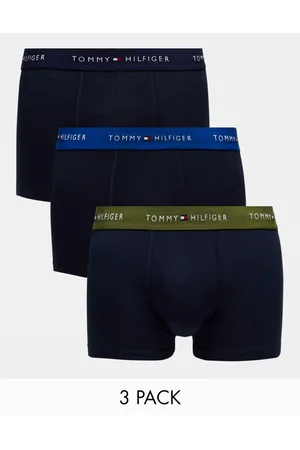 Tommy Hilfiger 3-pack trunks with coloured logo waistband in
