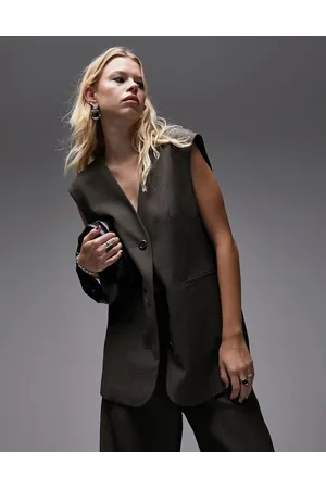 Topshop Co-ord tonic oversized tailored waistcoat in