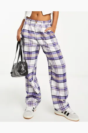 Obey Max plaid trousers in