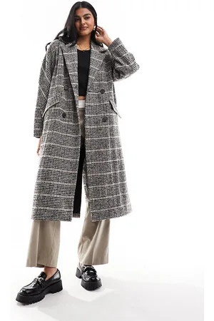 SELECTED Femme oversized formal coat in check print