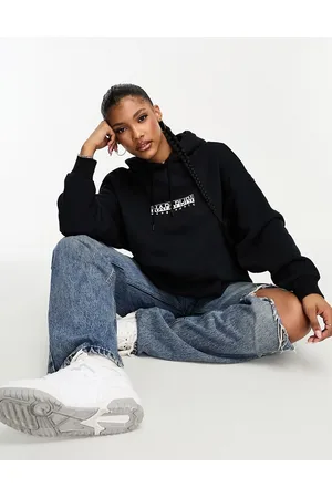 Napapijri Box logo oversized fleece hoodie in