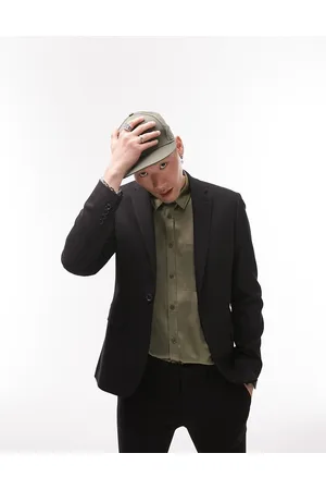 Topman Super skinny textured suit jacket in