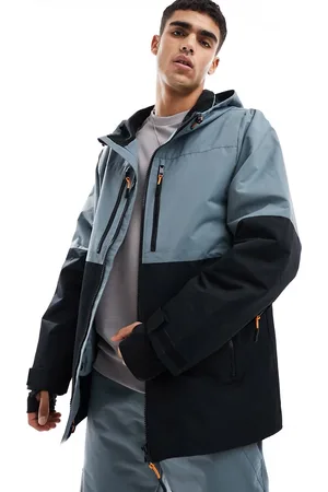 Threadbare Co-ord colour block ski jacket in & black