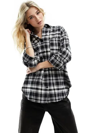 ASOS Oxford shirt in brushed mono check