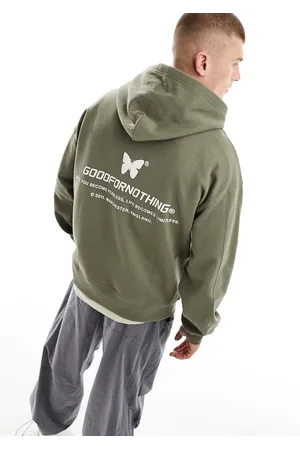 Good For Nothing Hoodie with puff print in green