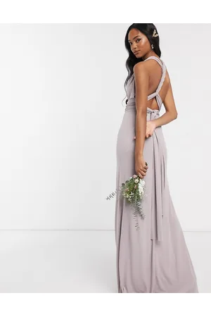 TFNC Bridesmaid multiway maxi dress in grey