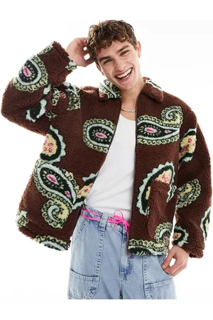 Obey Paisley sherpa jacket in