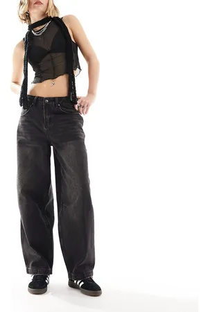 The Ragged Priest Unisex bleach wash dad jeans in