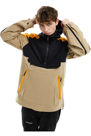 Volcom Brighton pullover ski jacket in beige