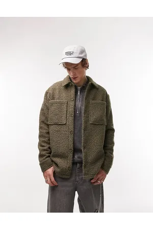 Topman Boucle jacket in khaki