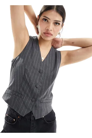 Pimkie Tailored waistcoat in pinstripe