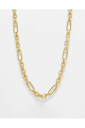 ASOS Waterproof stainless steel mixed link necklace in tone