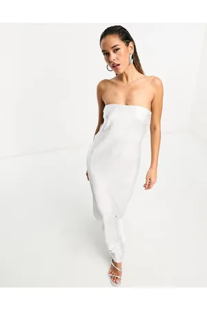 Pretty Lavish Metallic satin maxi dress in