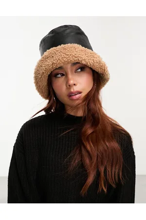 Urban Code Reversible borg faux leather bucket hat in