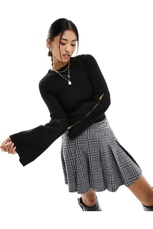 4th & Reckless Knitted bodysuit with flare sleeve detail in