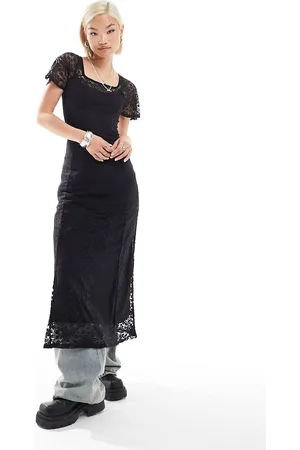Reclaimed Lace maxi dress with slip
