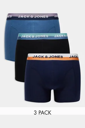 JACK & JONES 3 pack trunks in multi with logo waistband