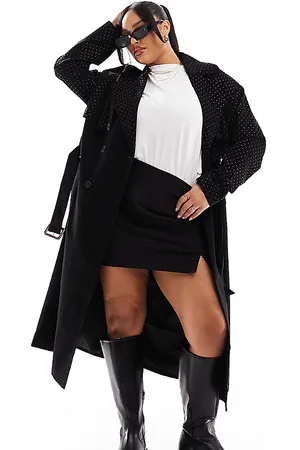 River Island Studded trench coat in