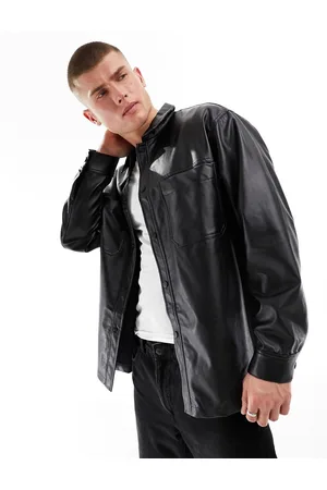 River Island PU shacket in