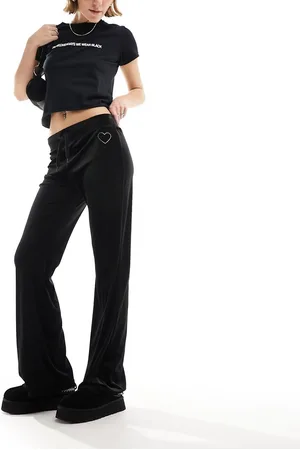 Monki Drawstring waist trousers in velvet