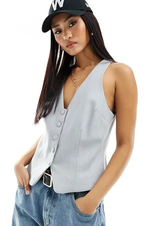River Island Button front waistcoat in